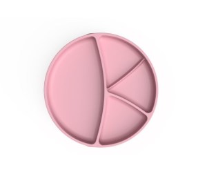 Everyday baby silikonski prianjajuci tanjur, roza